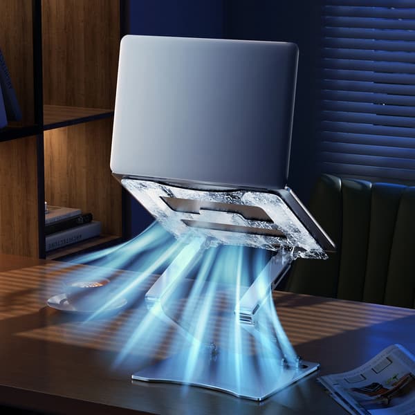Wozinsky WRS-CPY75DSS Aluminiumsstativ til Laptop og Tablet + Gratis Smartphone-stativ - Sølv