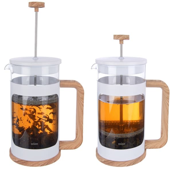 Presskokare för kaffe och te glas WHITELINE 1 l