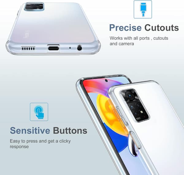 FODRAL TILL REDMI NOTE 11 PRO/ REDMI NOTE 11 PRO+ TRANSPARENT 2X GLAS