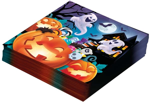 HALLOWEEN Papirservietter Græskar 33x33cm 12 stk.