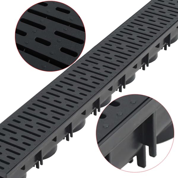 vidaXL Avloppsrännor, 6 st, plast, 6 m