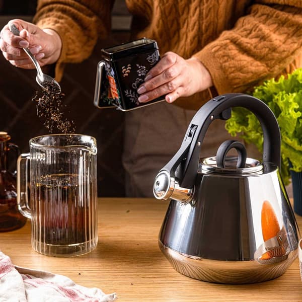 STÅLKEDEL MED FLØJTE 2,5L KLAUSBERG KB-7947