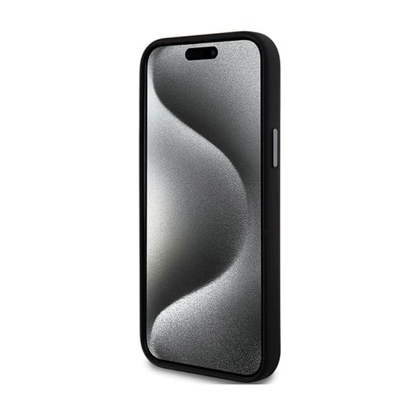 DKNY Flydende Silikone Metal Logo - iPhone 15 Plus / 14 Plus Etui (Sort)