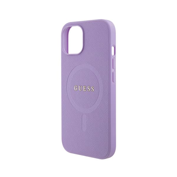 Guess Saffiano MagSafe - iPhone 15 cover (lilla)