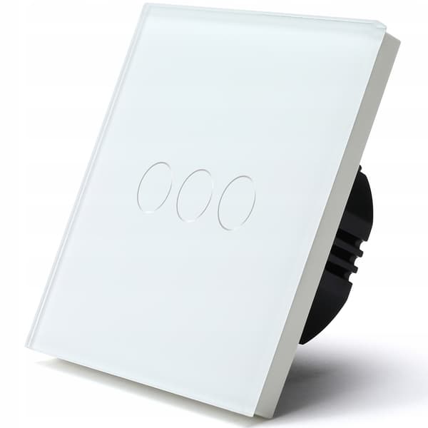 TUYA WiFi Touch-brytare 3-fas vit # L+N