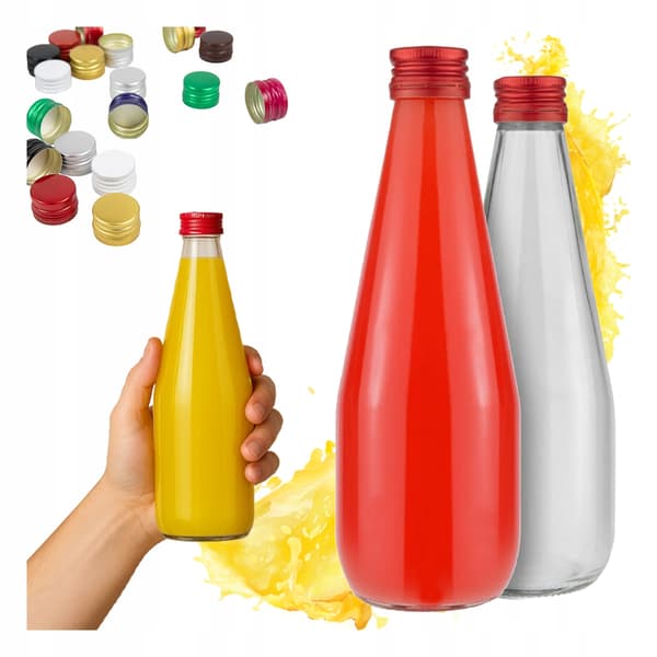 10x Droppjuiceflaska 330 ml + kork glasflaskor för sirapsjuice