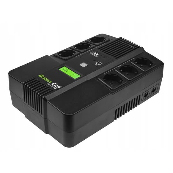 Green Cell UPS07 AIO 800VA 480W UPS-strømforsyning, sort