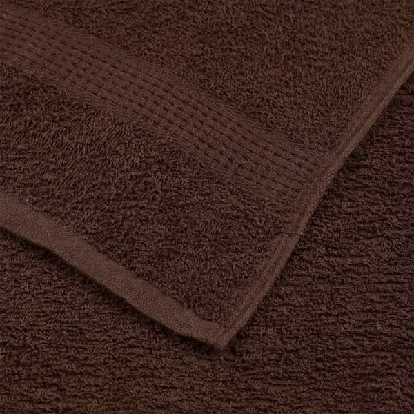 vidaXL Handdukar, 2 st, bruna, 30x30 cm, 100% bomull