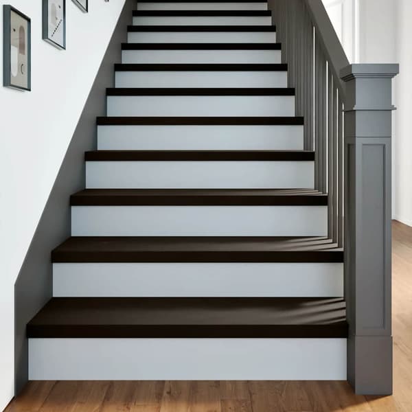 vidaXL trappetrin 2 stk. brun 90x30x2 cm massivt egetræ