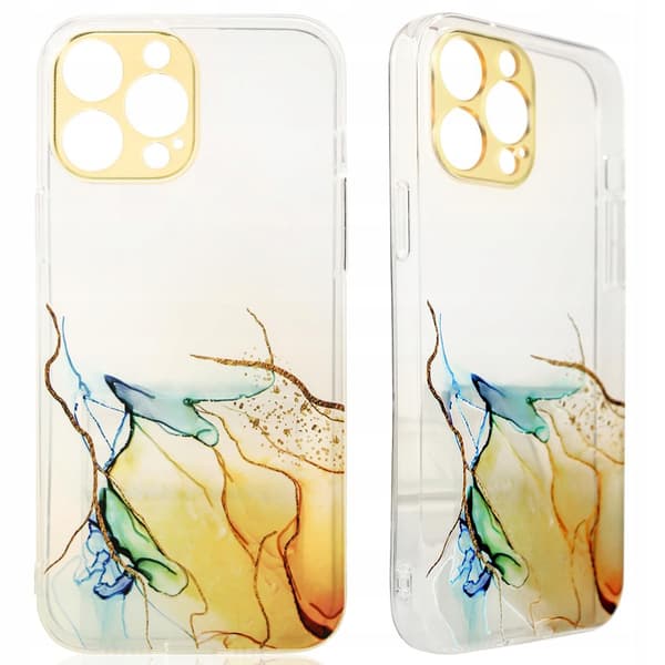 Marmor Cover iPhone 12 Pro gelcover marmor orange