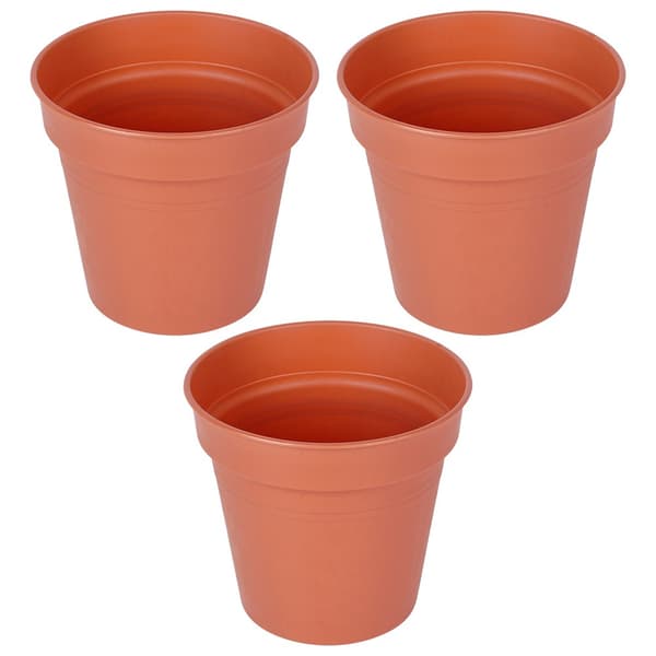 Plastik havepotte rund 15 cm 3 stk.