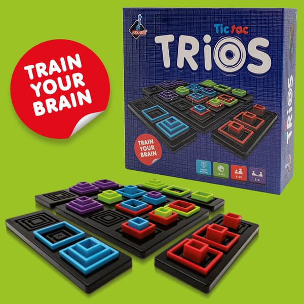 Tic Tac TRIOS Tic Tac Toe-spil - engelsk version