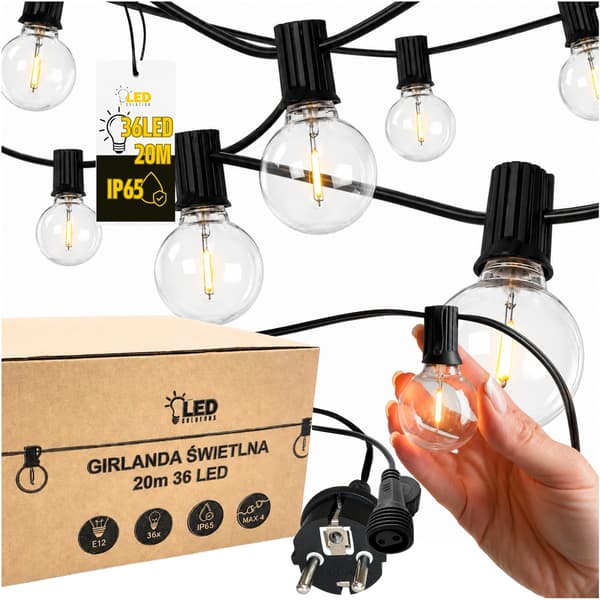 LED LØSNING - Havegirlande - 20m 36LED - M2
