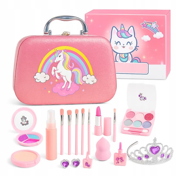Sæt til negle makeup kosmetikpose etui kosmetik makeup til børn