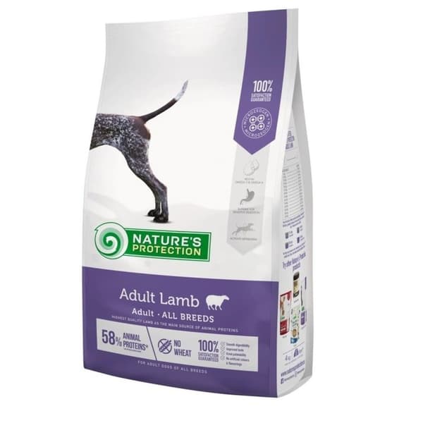 Nature's Protection tørfoder til voksne hunde til lam 12 kg