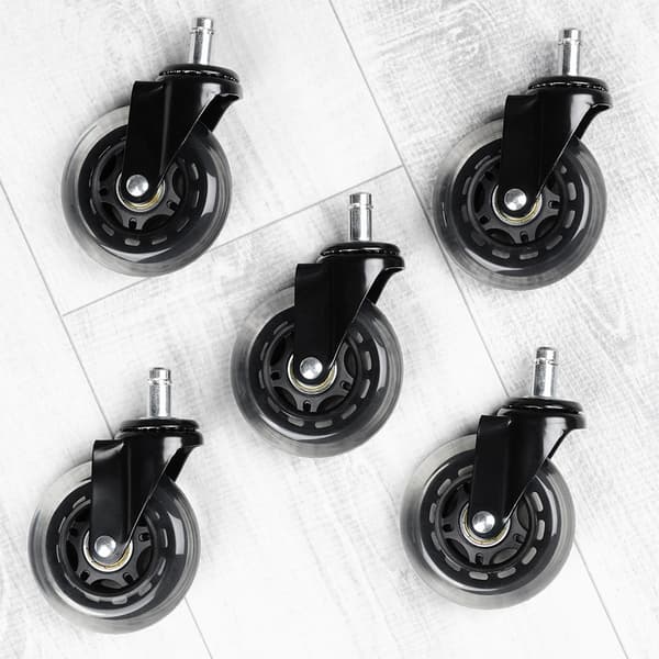 Gummihjul til stol 7,5 cm / 11 mm 5 stk.
