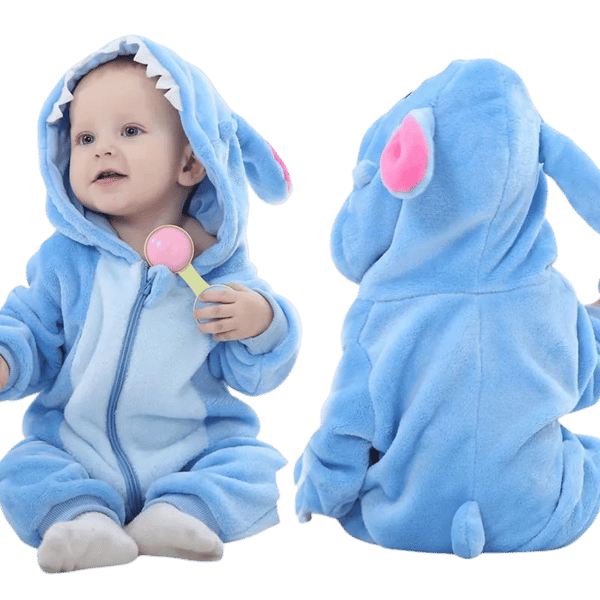 Disney Stitch Onesie Pyjamaskostym Spädbarn 100: 85-90 cm