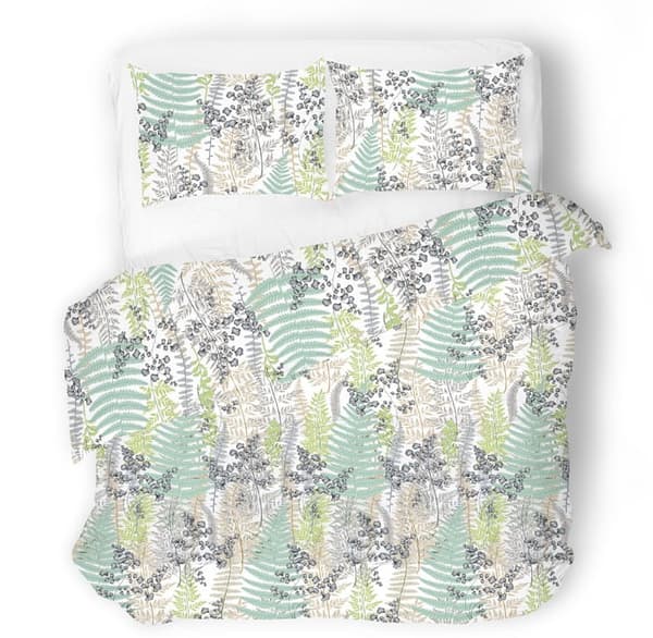 Satin Sengetøj 160x200 EKSKLUSIVT 49 Bregner