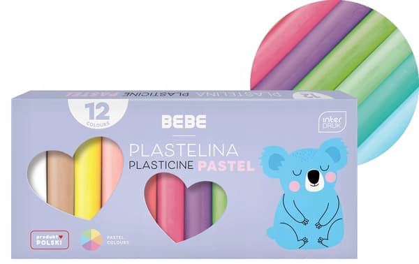 Plasticine 12 pastelfarver blød plasticine til børn 1 stk.