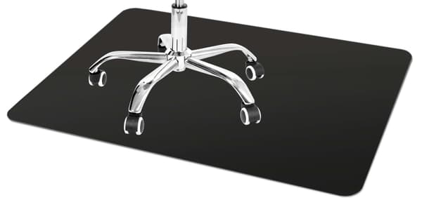 Beskyttelsesmåtte til under lænestolen 100x70 cm 0,5 mm sort