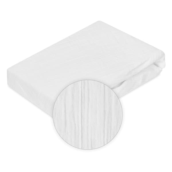 Muslin påslakan 70x140x10 cm vit