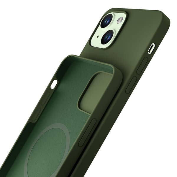 Apple iPhone 15 Plus - 3mk Hardy Silicone MagCase Alpine Green