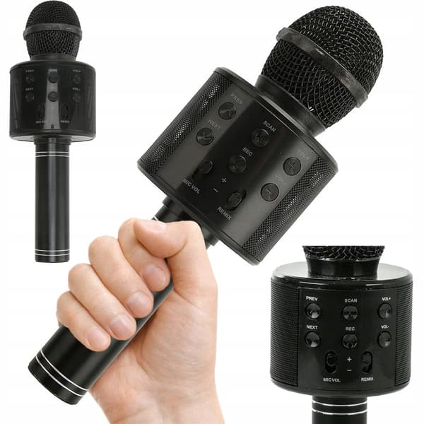 MIKROFON BLUETOOTH WS-858 SVART (50) GAB_B