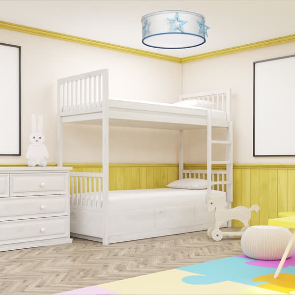 Loftlampe Star 1 E27 Hvidt træ Milagro MLP8281