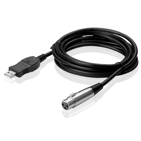XLR mikrofonikaapeli USB-liitäntä PC 3m audio-adapteri XLR