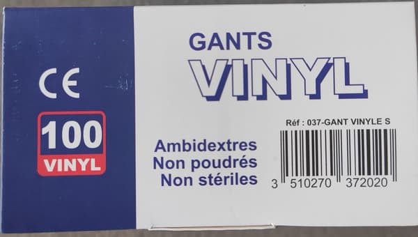Vinylhandskar Transparenta GANTS 100 st - Storlek S