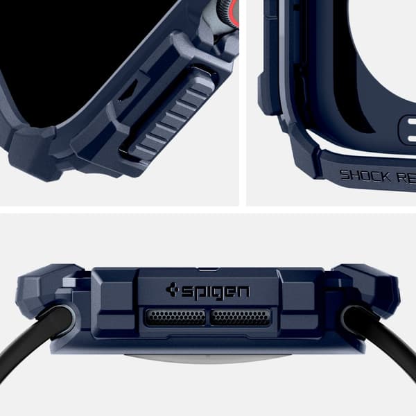 SPIGEN RUGGED ARMOR APPLE WATCH 10 (46 MM) MARINBLÅ