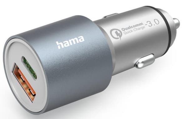 HAMA Power Delivery (PD) Qualcomm USB-C Biloplader 1x QC USB-A 38W