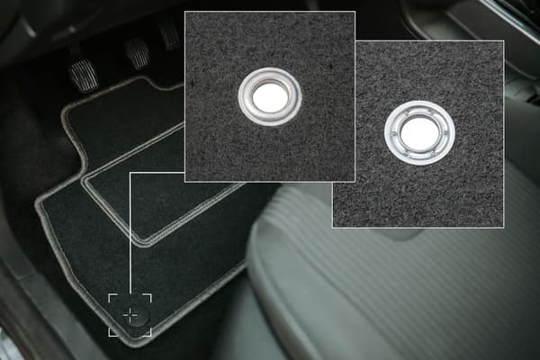 Førerens velourmåtte til: Dodge RAM 1500 Quad Cab (2019-2024) grafitgrå