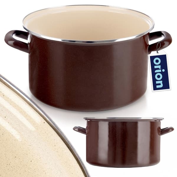 Emaljerad brun gryta 28 cm, 8 l