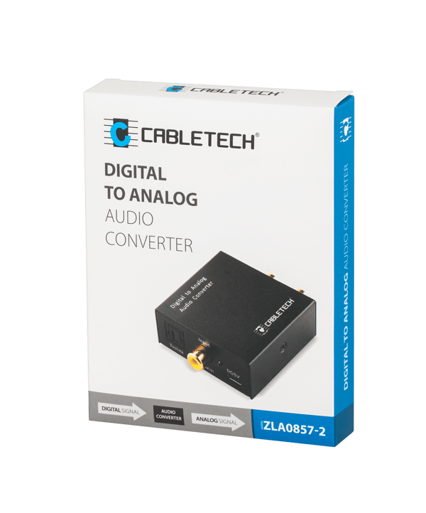Cabletech lydsignalkonverter Toslink RCA Coaxial Jack 3,5 mm
