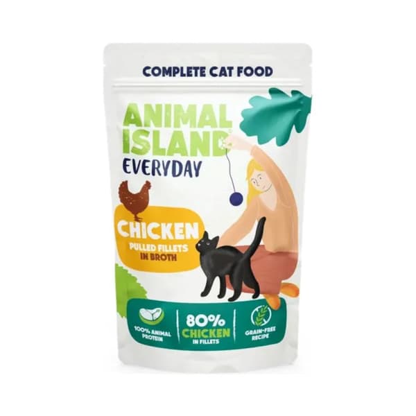 Vådfoder til katte ANIMAL ISLAND Oksekød/Kylling MIX 40x85g