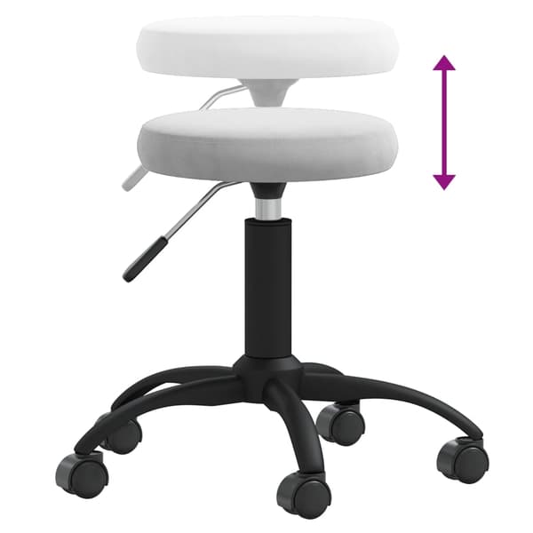 vidaXL Massagepall klädd i sammet ljusgrå