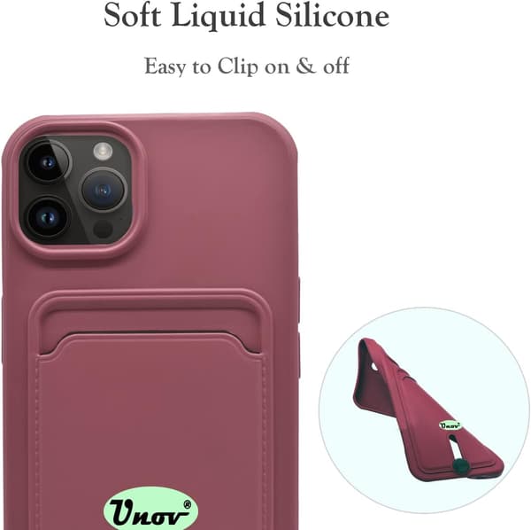 FODRAL TILL APPLE IPHONE 14 PRO MAX 6,7" VINROS SILIKON + KORTPLATS