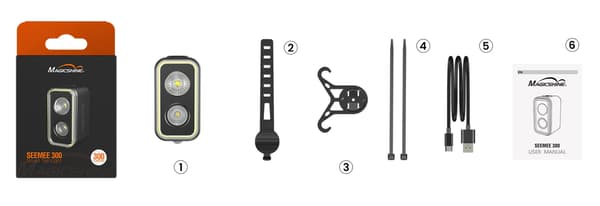 USB Baglygte til Cykel Magicshine Seemee 300 Smart Stopfunktion