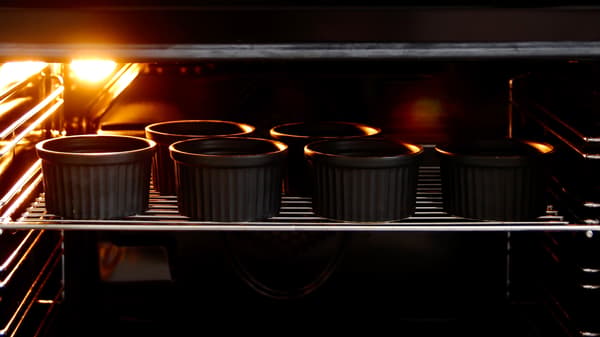 6x Crème brûlée muffinkopper i porcelæn