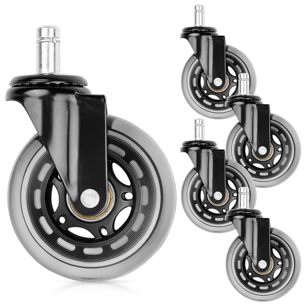 Gummihjul för stol 7,5 cm / 11 mm 5 st