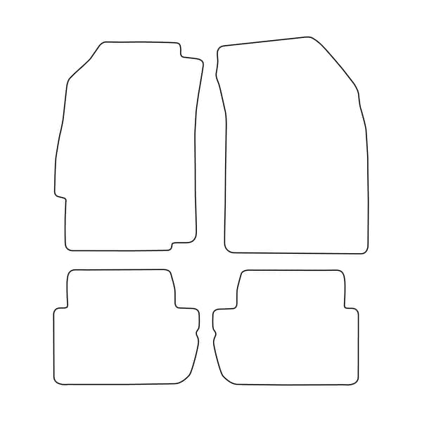 [BLM]CH008 Sort - Velourmåttesæt til Chevrolet Spark III 2010-2015 - Sorte detaljer