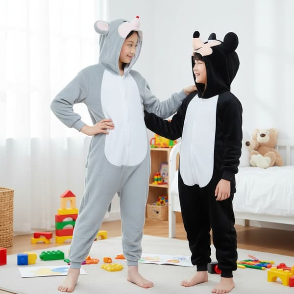 Mickey Mouse Kigurumi Pyjamas Kostume 125-135cm