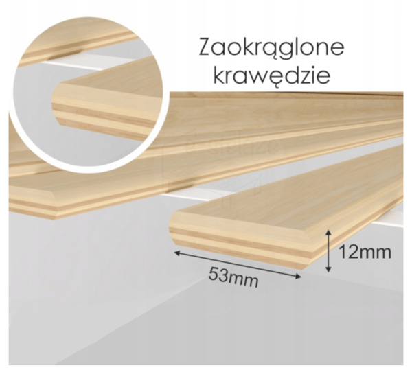 Sängramsinsats för madrass 100x200 cm, platt ribbotten