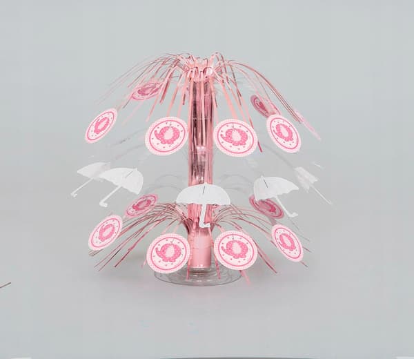 Rosa elefant babyshowerbordsdekoration 21,5 cm