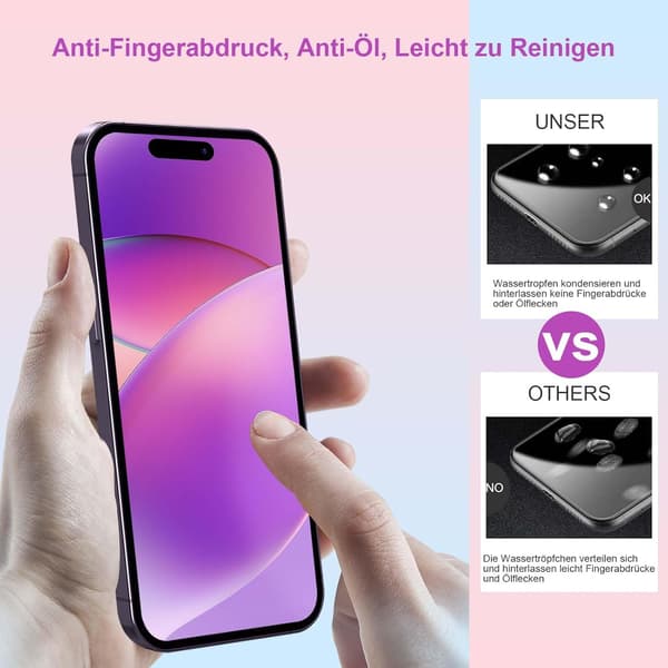 2x 9H-GLAS FÖR APPLE IPHONE 14 PRO HÖG REPTSÄKERHET