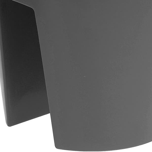 Harmaa muovinen parvekeruukku 28 cm