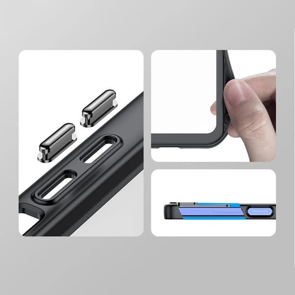 Outer Space-cover til Xiaomi Poco X5 5G / Redmi Note 12 5G med fleksibel ramme, sort