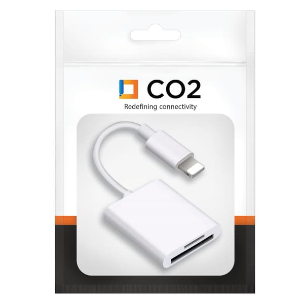 CO2-KORTLÆSER 2-I-1 TIL LIGHTNING IPHONE-ADAPTER MICRO SD/TF 256GB