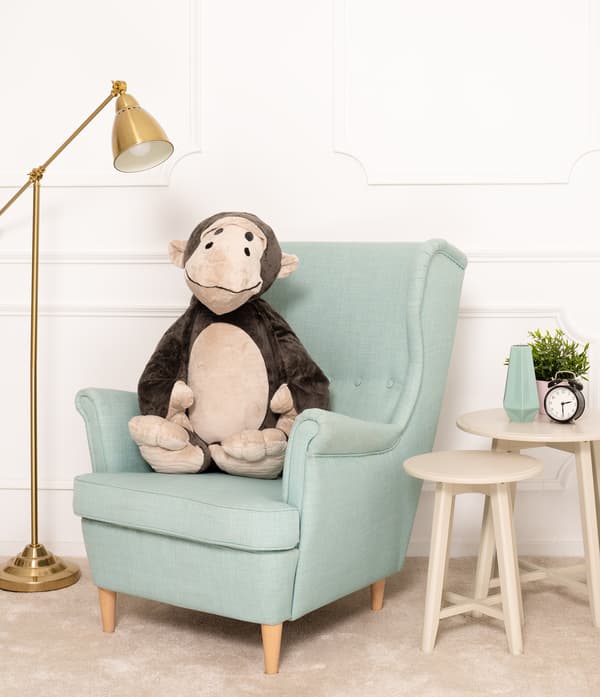 Monkey Rafa 90cm grå